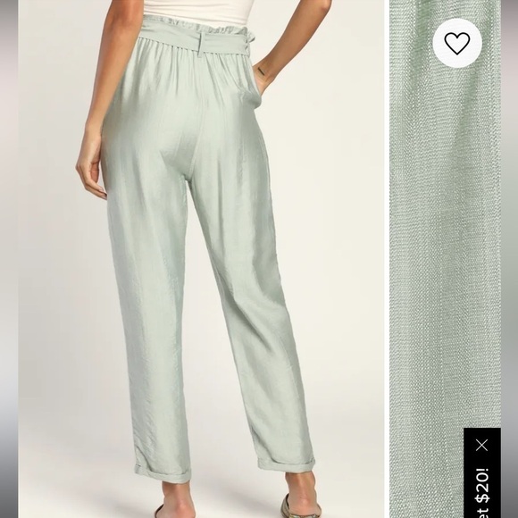 Weekend Date Dusty Sage Cropped Paperbag Waist Pants
Lulus - Picture 4 of 11